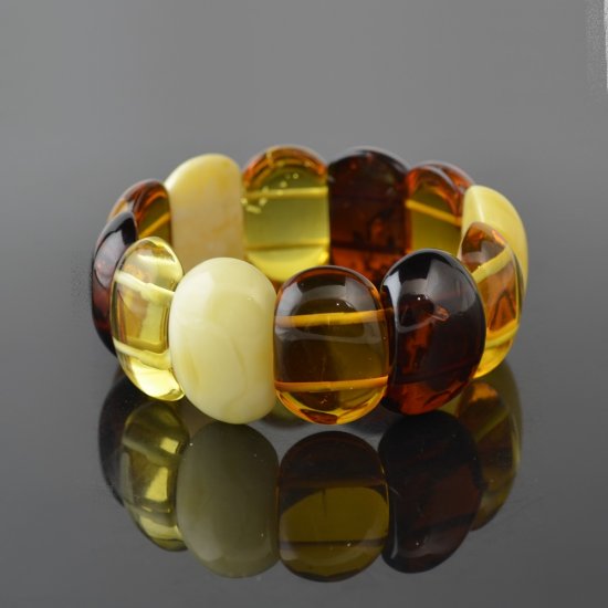 Baltic amber bracelet - natural mix